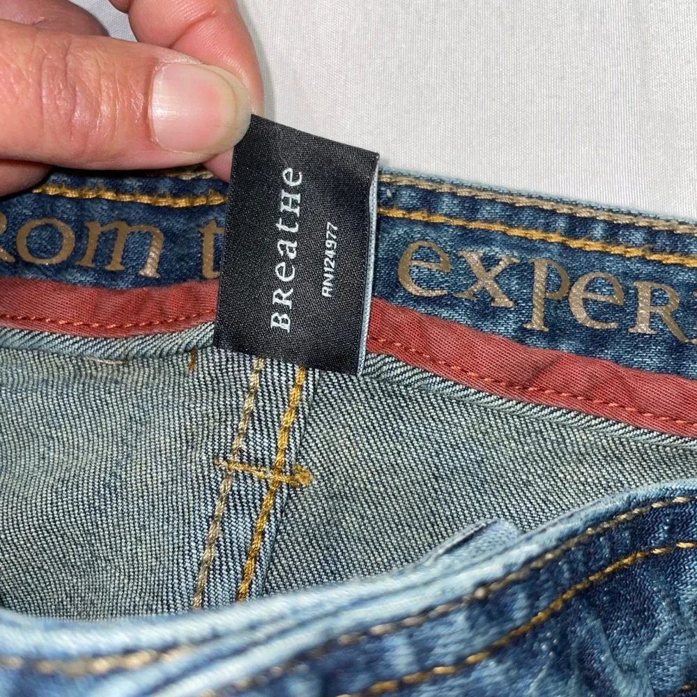 Prana Axiom Jeans Mens 36x32 Blue Organic Cotton Stretch Denim Straight Leg